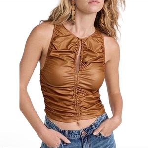 FREE PEOPLE NWT RUST TOP XS